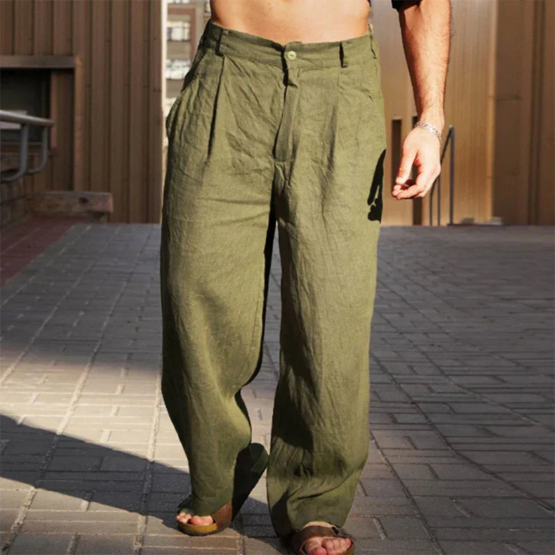 James™ - Wide-Leg Linen Trousers