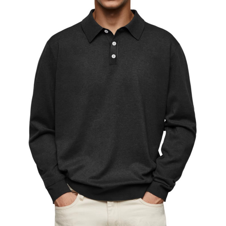 Aiden™ - Refined Long Sleeve Polo