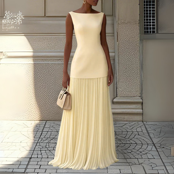 Sunthari™ - Sleeveless Pleated Long Dress
