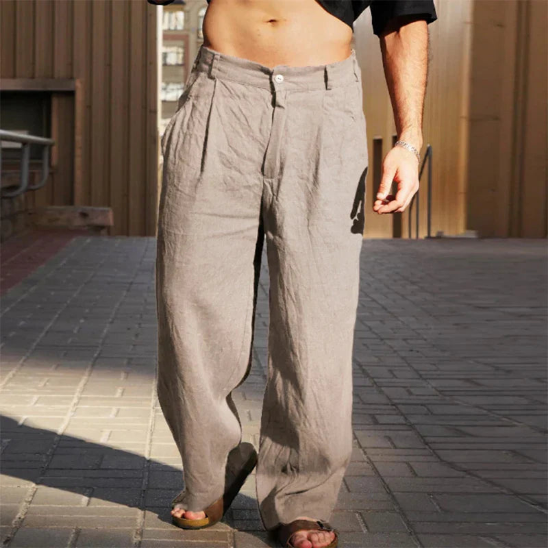 James™ - Wide-Leg Linen Trousers
