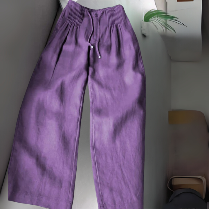 Camille™ - Wide-leg Pants in Cotton and Linen Blend