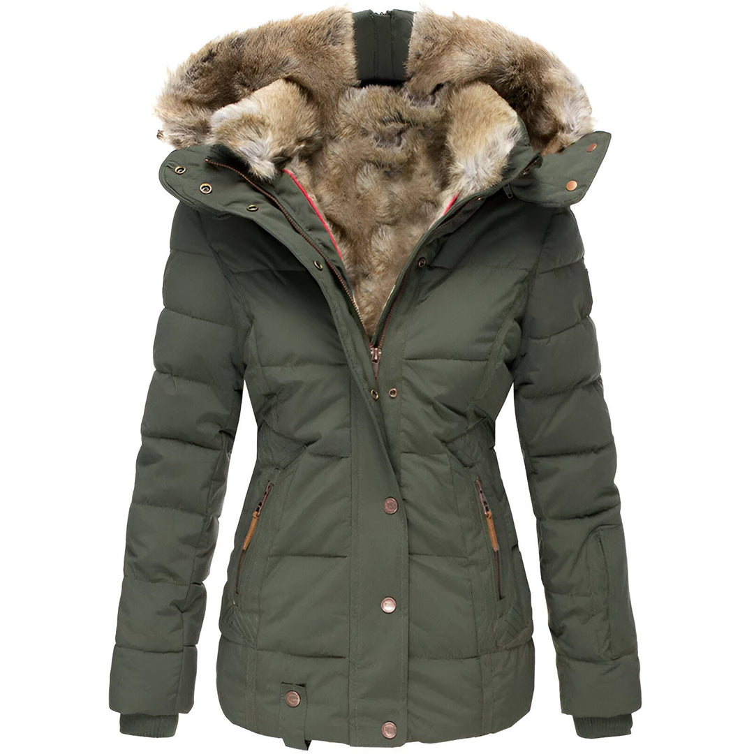 Annamarie™ – Puffer Jacket with Hood and Slim Fit Design