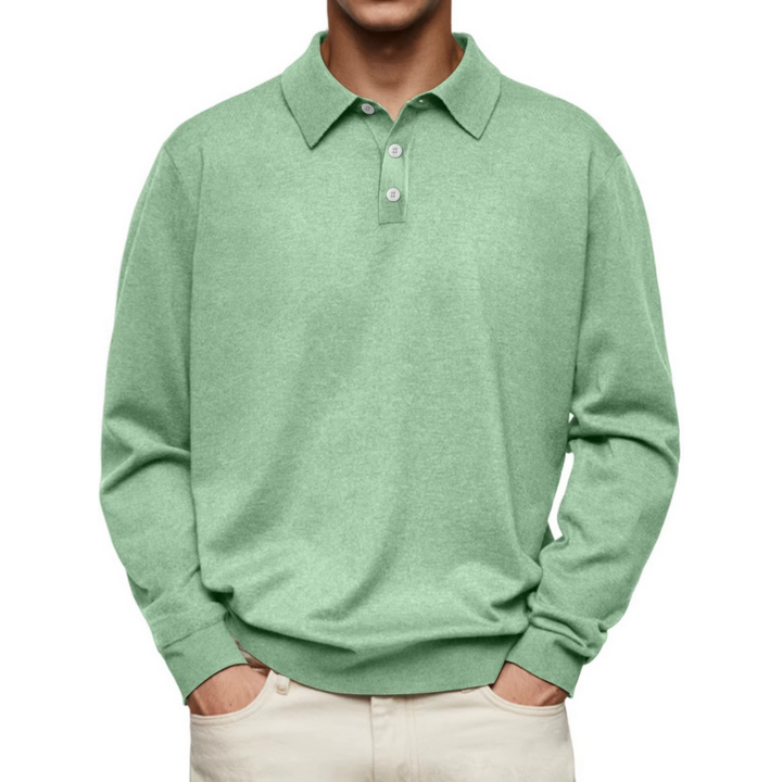 Aiden™ - Refined Long Sleeve Polo