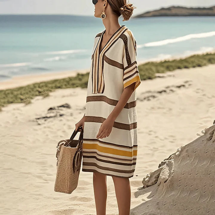 Enrica™ | Flowing Striped Dress