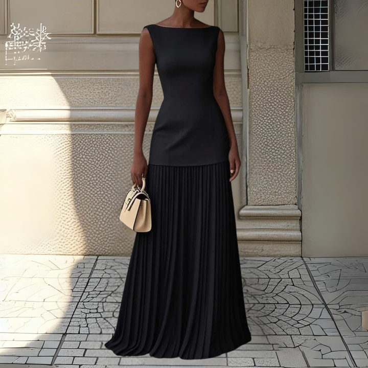Sunthari™ - Sleeveless Pleated Long Dress