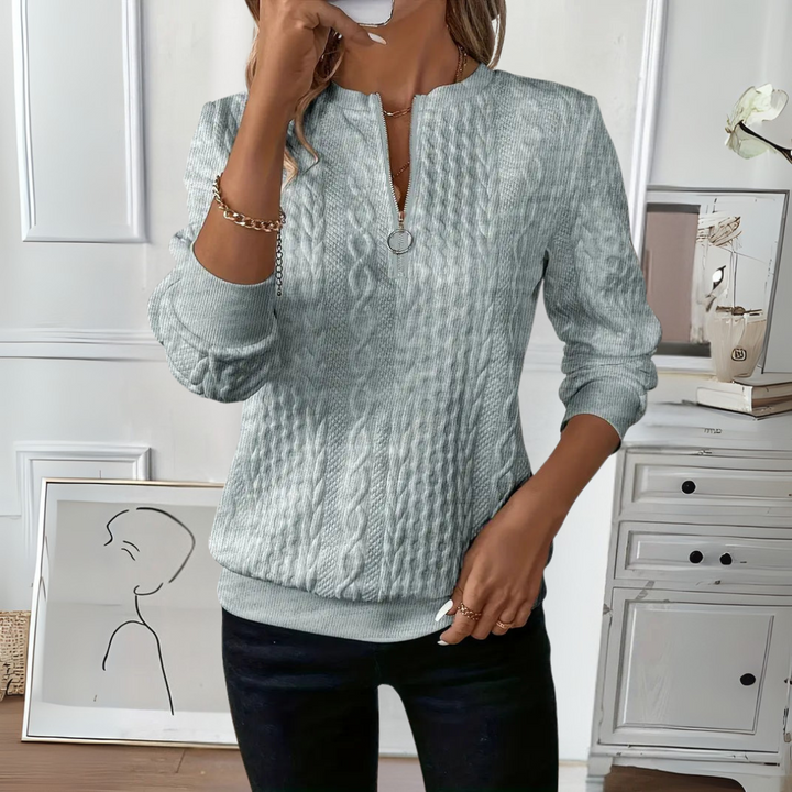 Karoline™ – Elegant And Comfortable Zip-Up Sweater