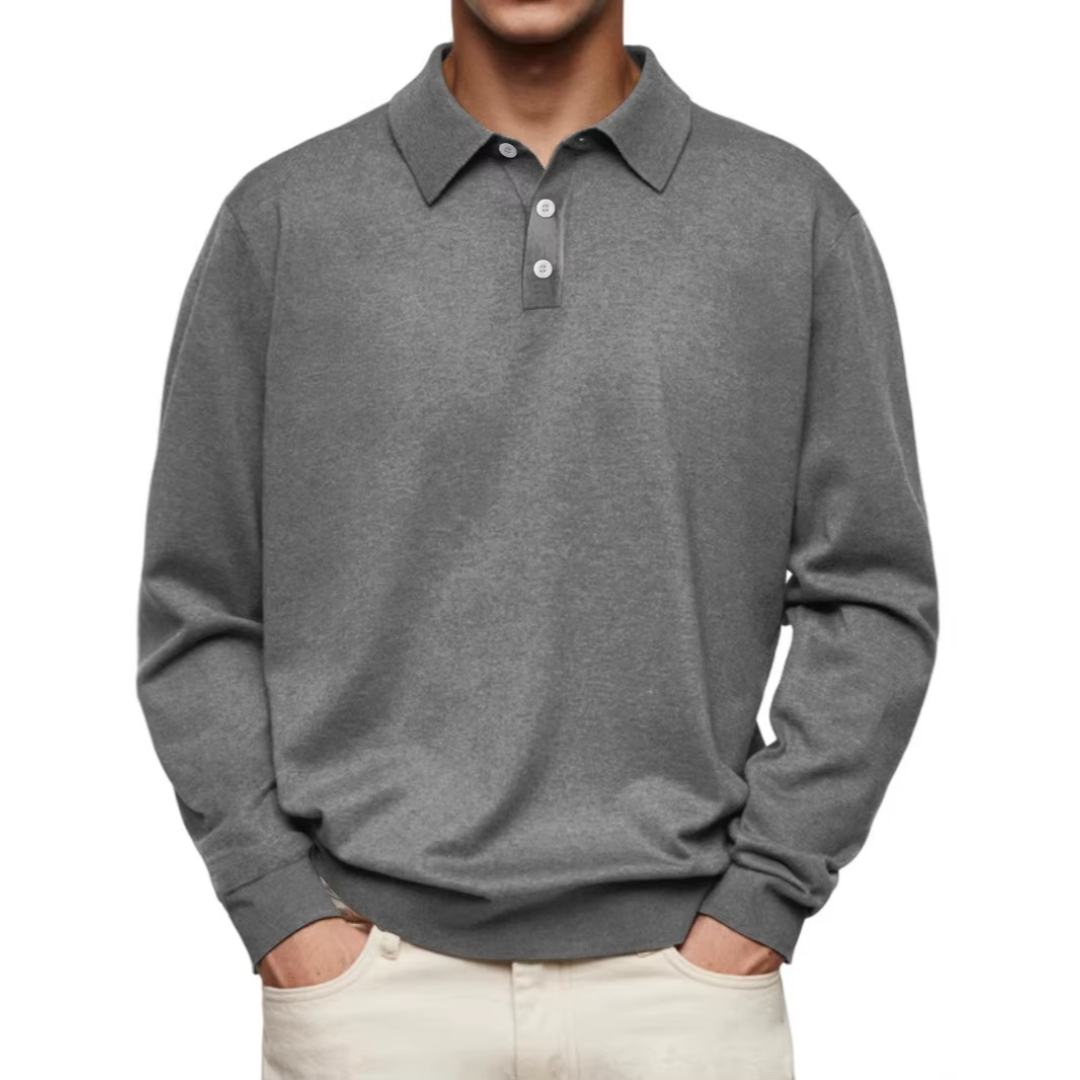 Aiden™ - Refined Long Sleeve Polo