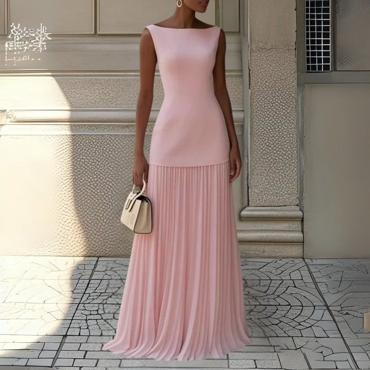 Sunthari™ - Sleeveless Pleated Long Dress