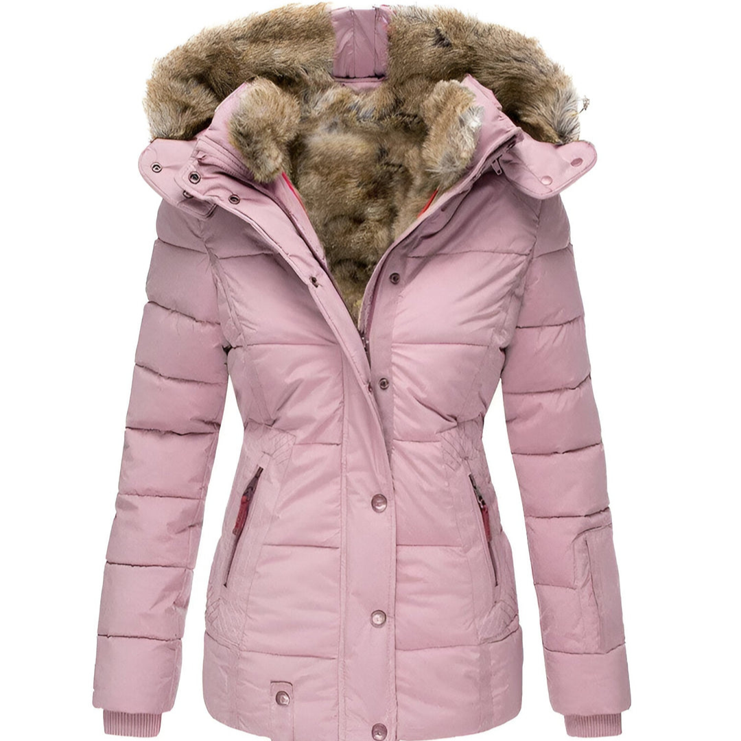 Annamarie™ – Puffer Jacket with Hood and Slim Fit Design