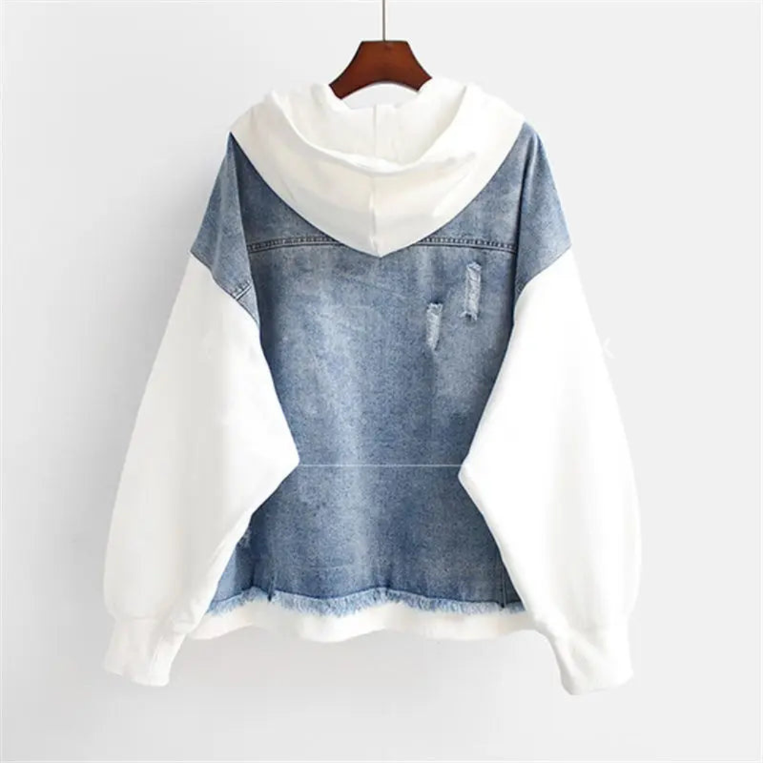 Vivian™ - Denim Hoodie Jacket for Effortless Street Style