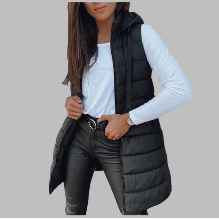 RAIN™ – Casual Sleeveless Hood Long Puffer Vest