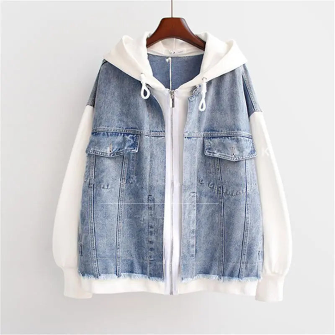 Vivian™ - Denim Hoodie Jacket for Effortless Street Style