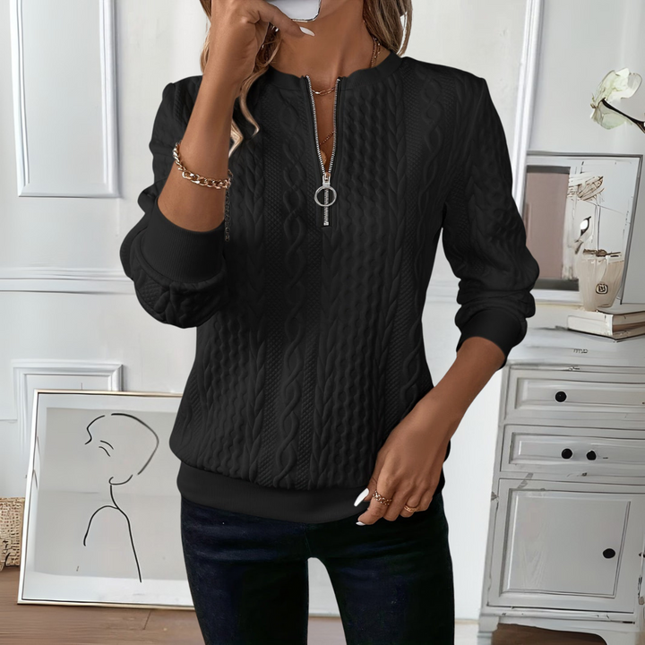 Karoline™ – Elegant And Comfortable Zip-Up Sweater