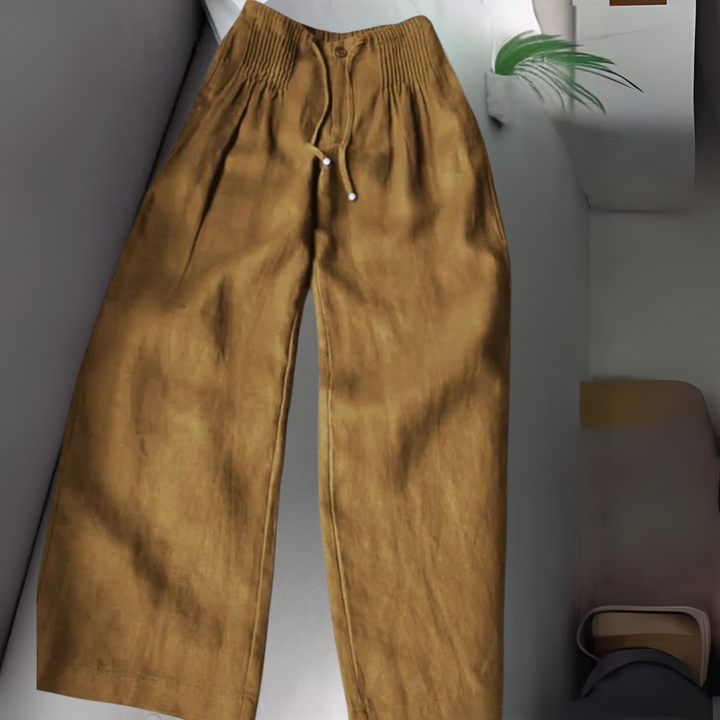 Camille™ - Wide-leg Pants in Cotton and Linen Blend