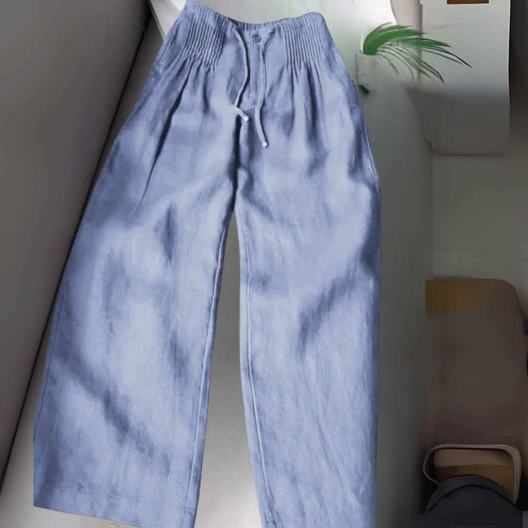 Camille™ - Wide-leg Pants in Cotton and Linen Blend