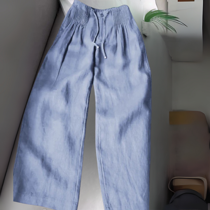 Camille™ - Wide-leg Pants in Cotton and Linen Blend