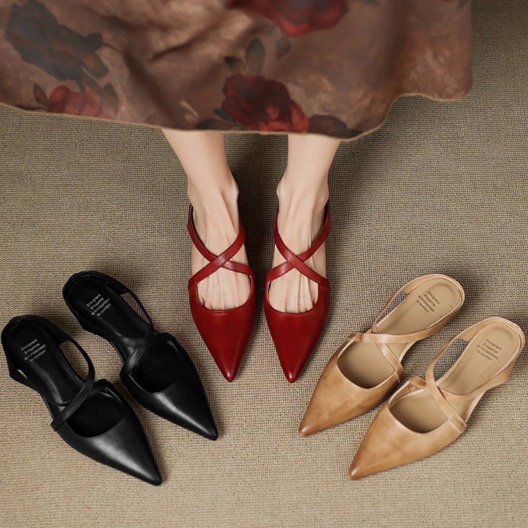 Aluna™ - Genuine Leather Mules