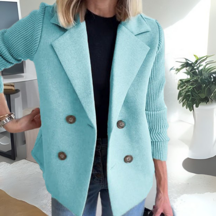Amora™ - Elegant Knit-Sleeve Jacket