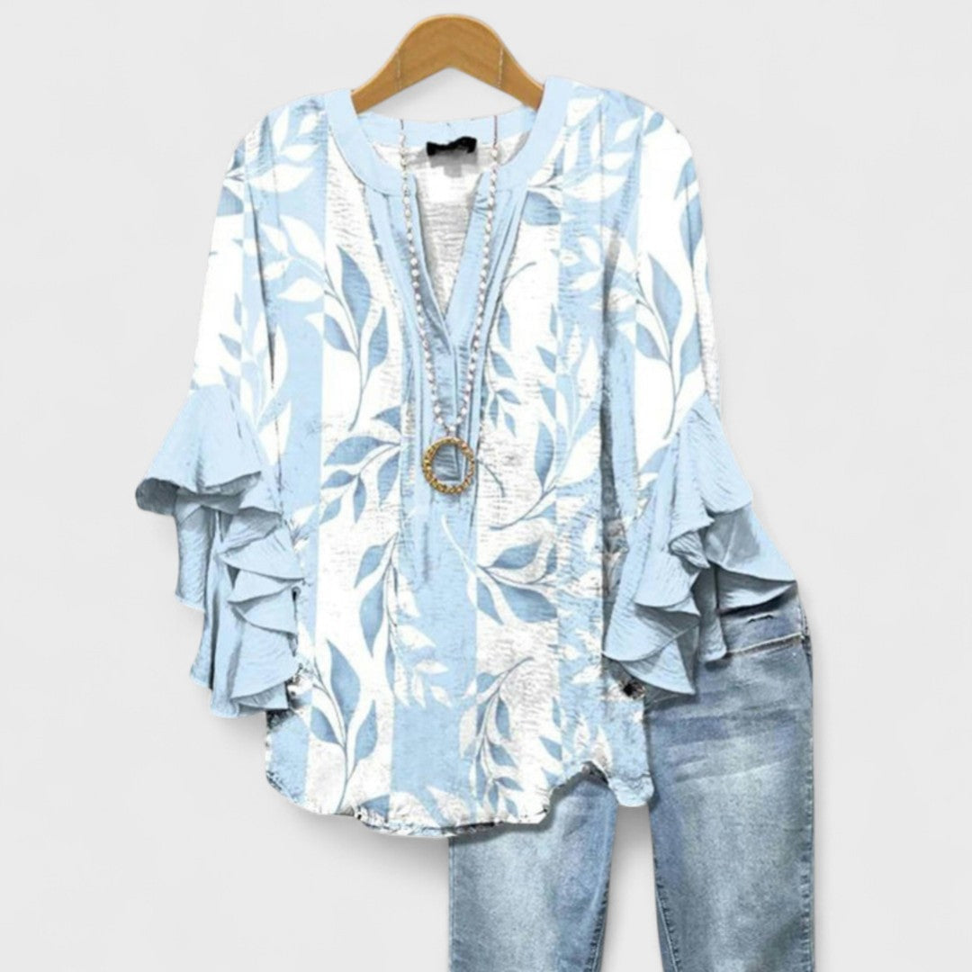Rachida™ - Elegant Floral Print Blouse