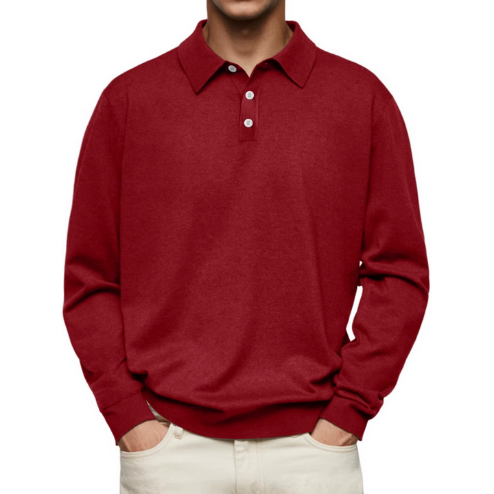 Aiden™ - Refined Long Sleeve Polo