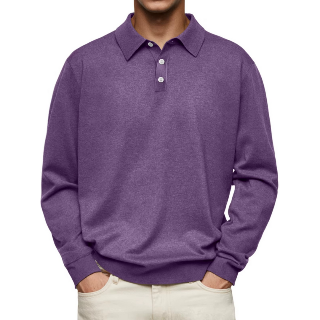 Aiden™ - Refined Long Sleeve Polo