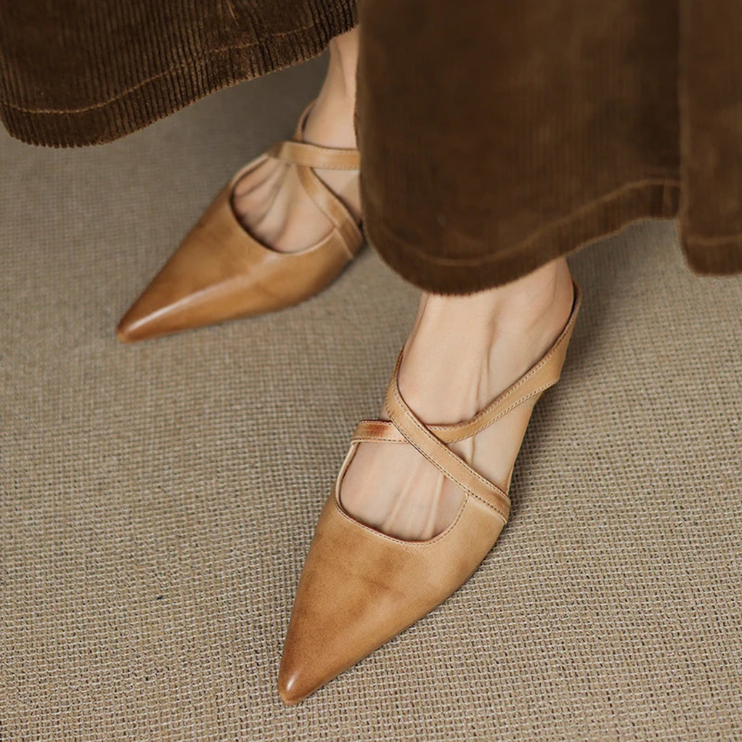 Aluna™ - Genuine Leather Mules