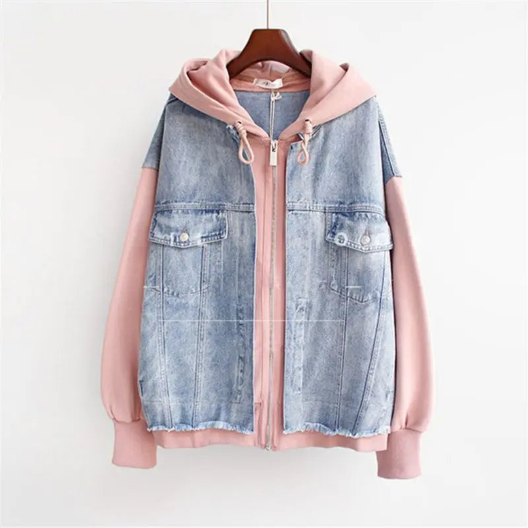 Vivian™ - Denim Hoodie Jacket for Effortless Street Style