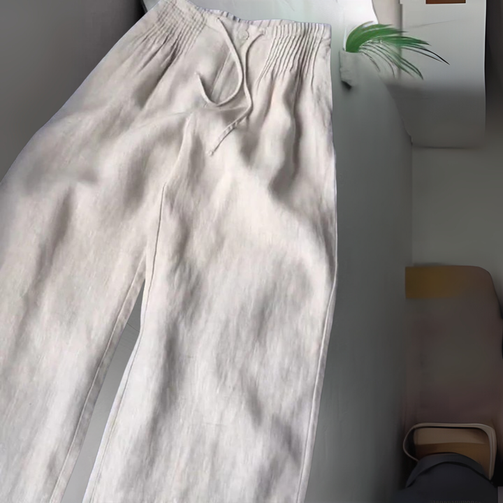 Camille™ - Wide-leg Pants in Cotton and Linen Blend
