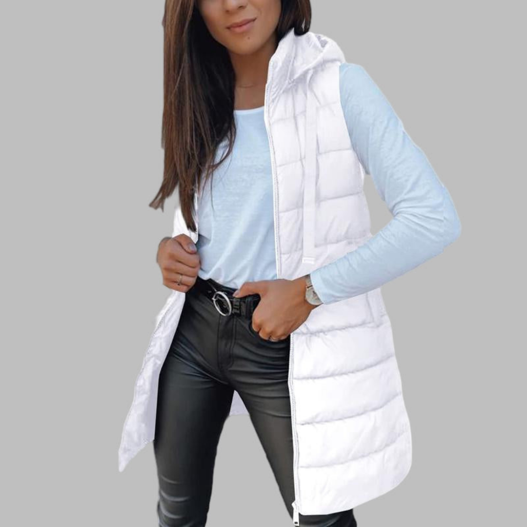 RAIN™ – Casual Sleeveless Hood Long Puffer Vest