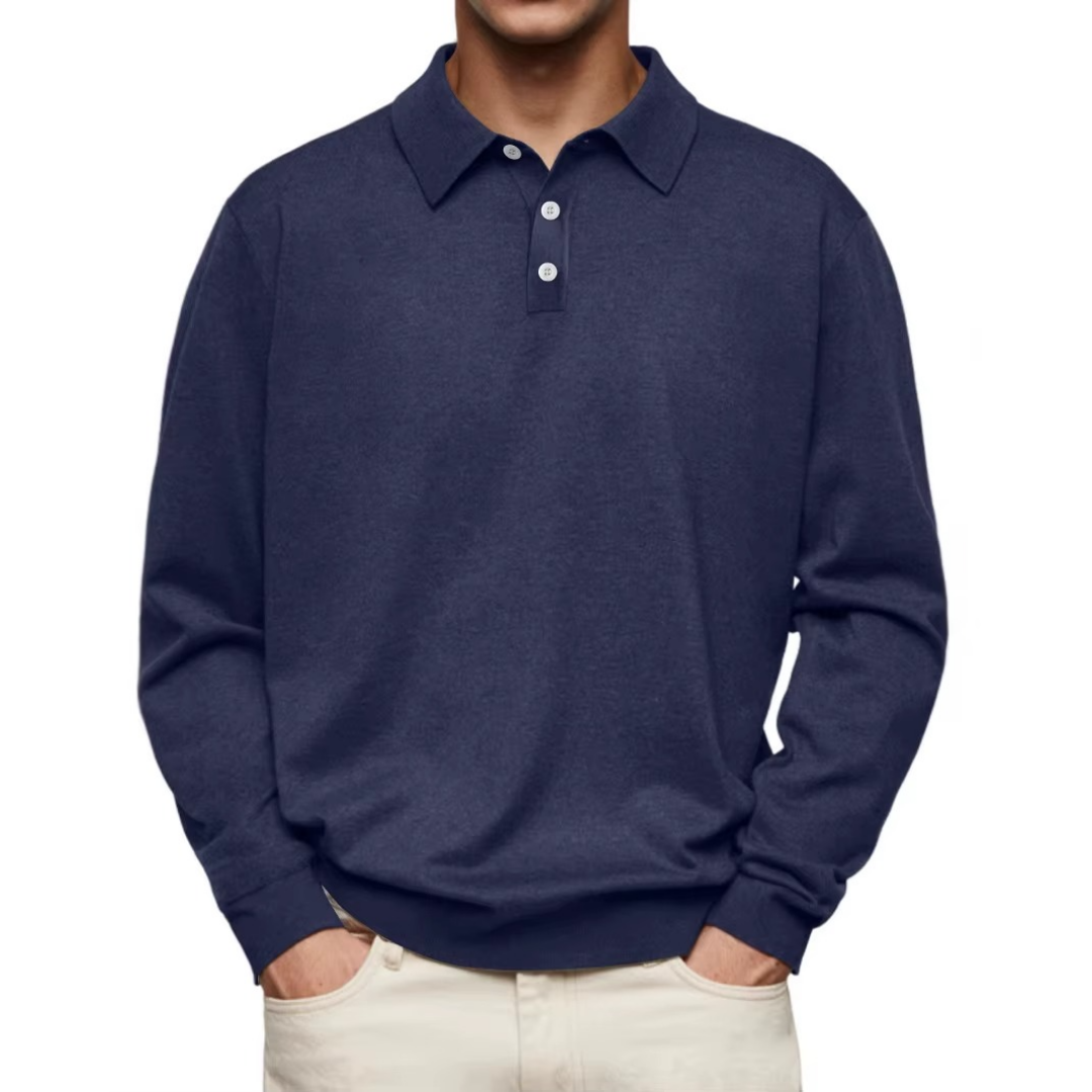 Aiden™ - Refined Long Sleeve Polo