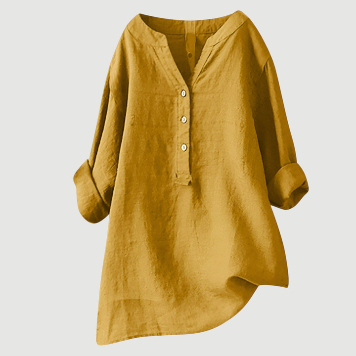 Solara™ - Button-Front Linen Shirt for Effortless Everyday Style
