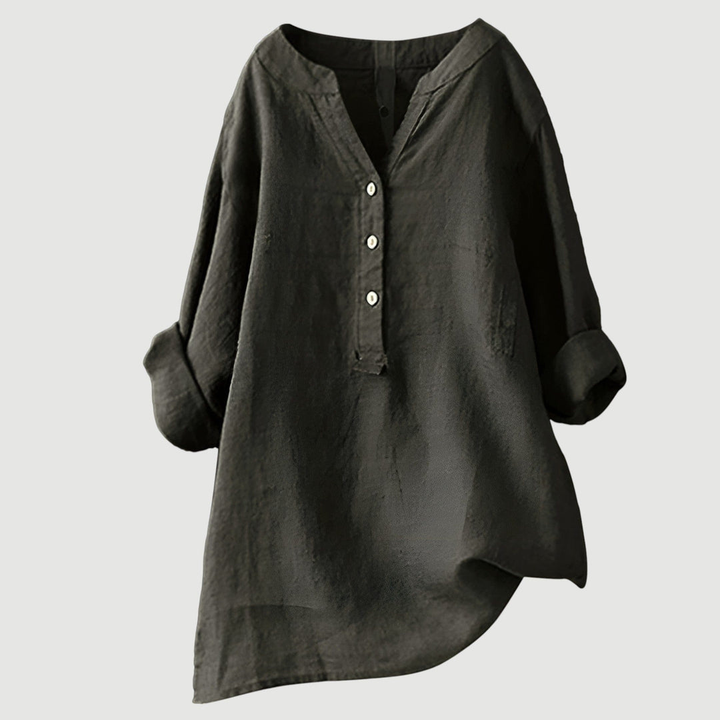Solara™ - Button-Front Linen Shirt for Effortless Everyday Style