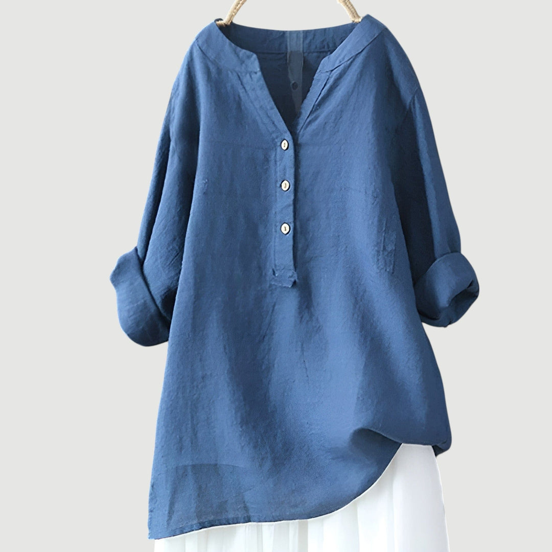 Solara™ - Button-Front Linen Shirt for Effortless Everyday Style
