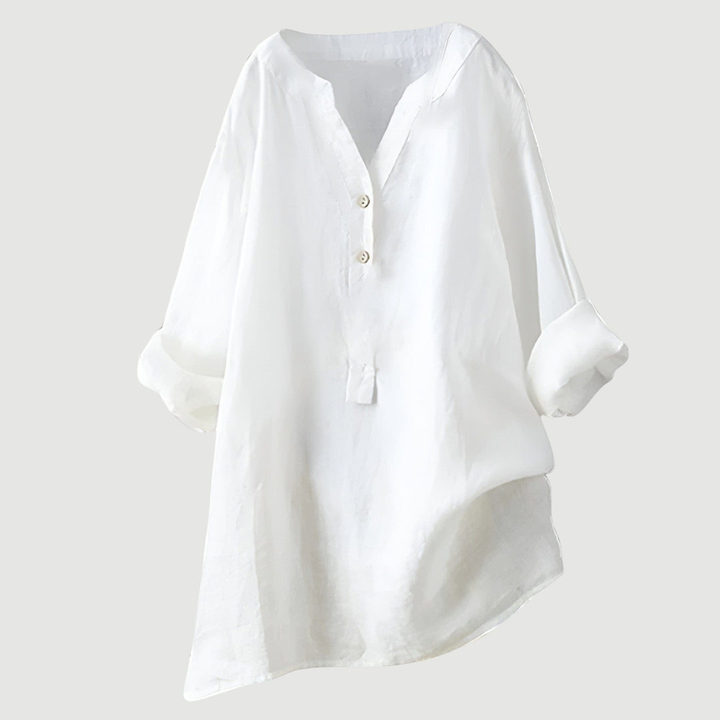 Solara™ - Button-Front Linen Shirt for Effortless Everyday Style