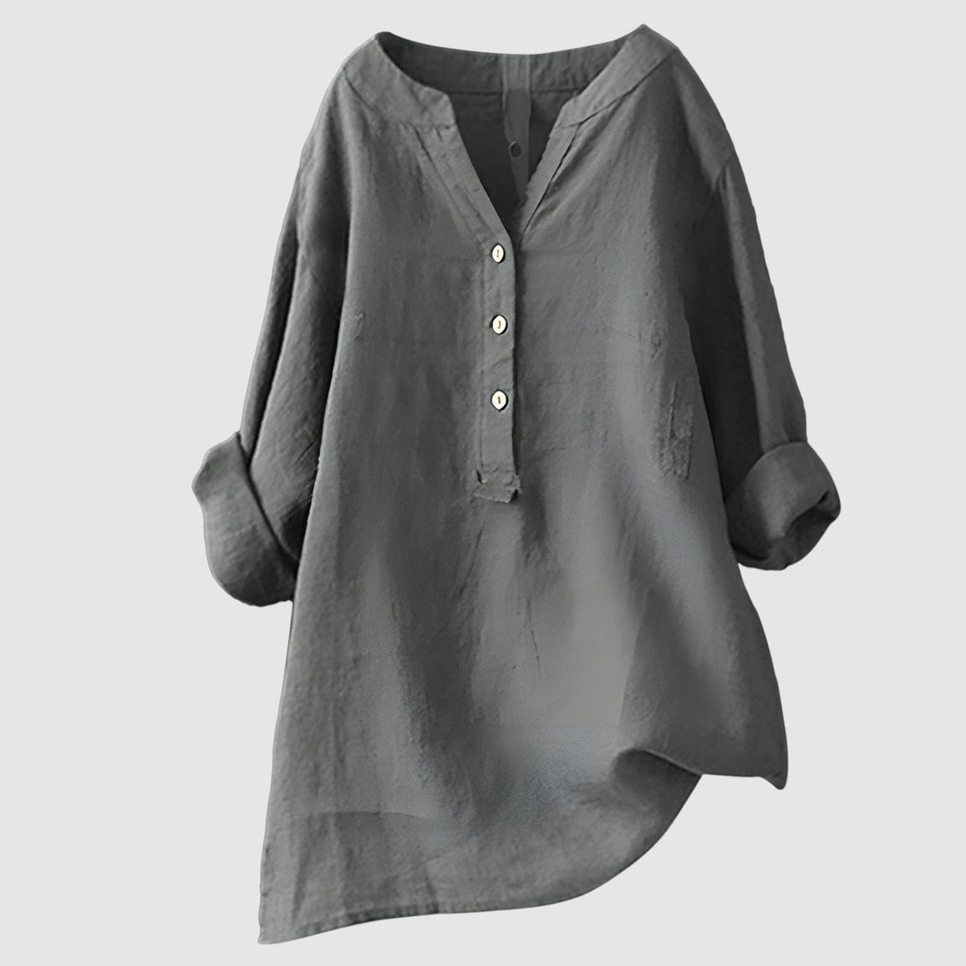 Solara™ - Button-Front Linen Shirt for Effortless Everyday Style