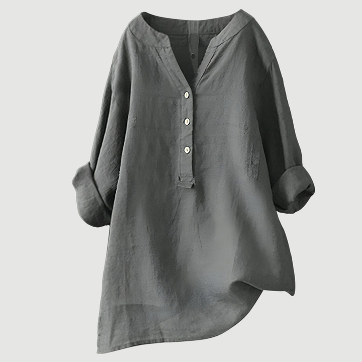 Solara™ - Button-Front Linen Shirt for Effortless Everyday Style