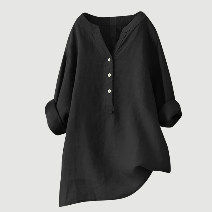 Solara™ - Button-Front Linen Shirt for Effortless Everyday Style