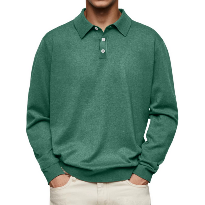 Aiden™ - Refined Long Sleeve Polo