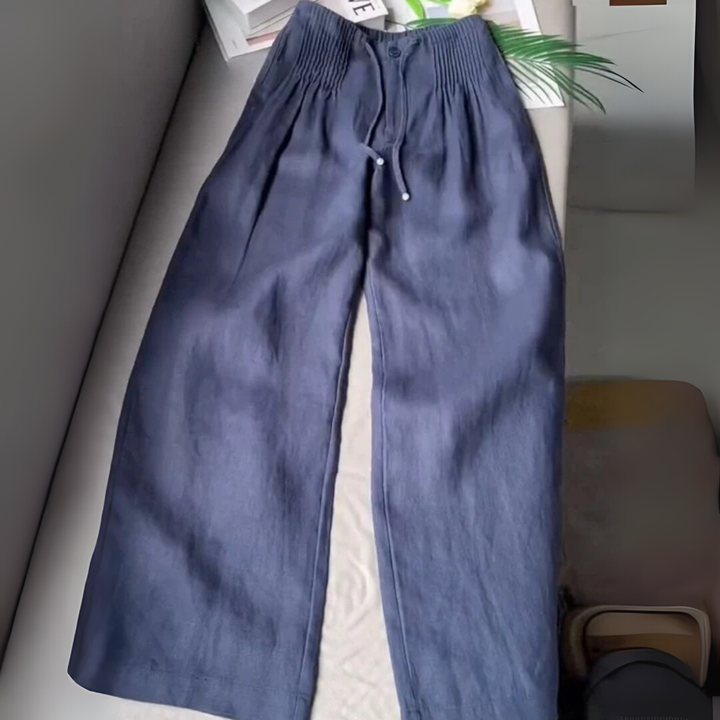 Camille™ - Wide-leg Pants in Cotton and Linen Blend
