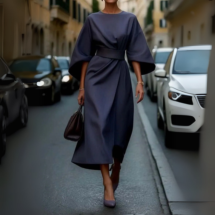 Louise I™ - Elegant Belted Statement Dress
