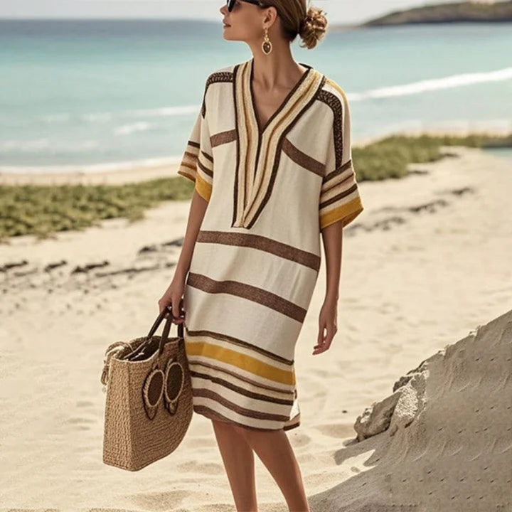 Enrica™ | Flowing Striped Dress