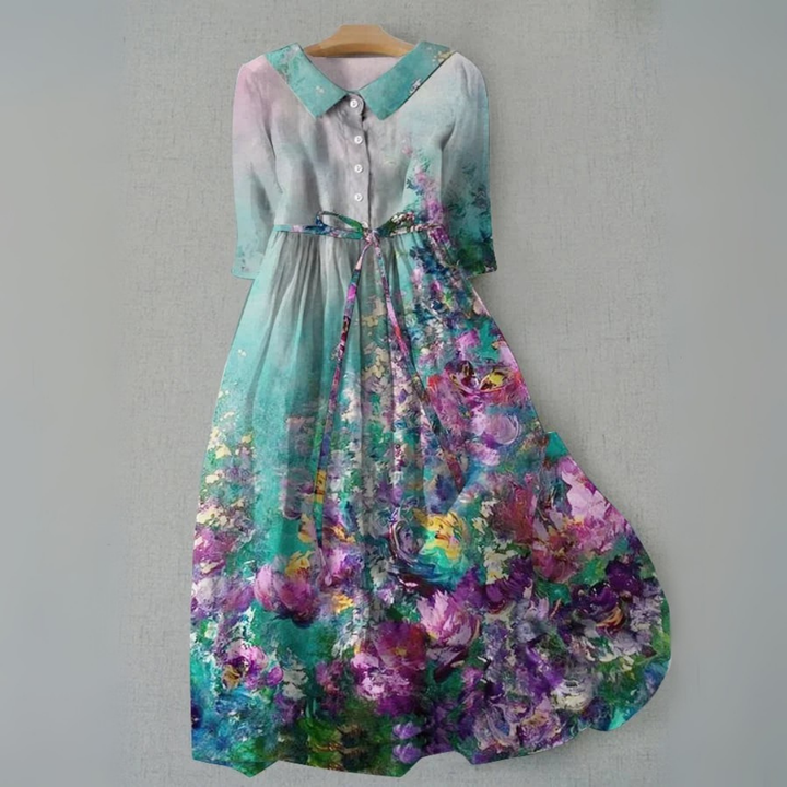 Tessa™ – Floral Dress with Waist Ties for Women