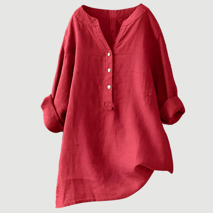 Solara™ - Button-Front Linen Shirt for Effortless Everyday Style